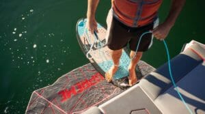 Supreme athlete on wake step