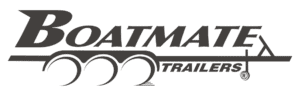 Boatmate Trailers logo with stylized text and a trailer graphic forming part of the word, perfectly capturing The Supreme Life for those who Experience Supreme Boats.